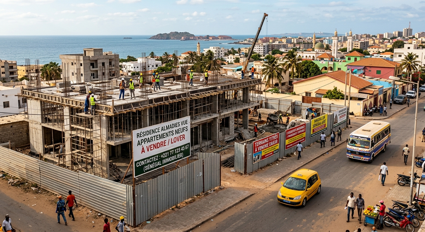 chantier immobilier à Dakar