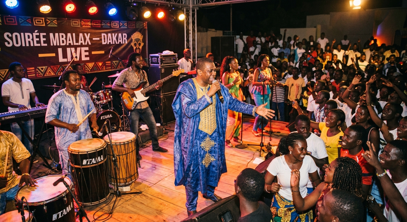 scène de mbalax au sénégal